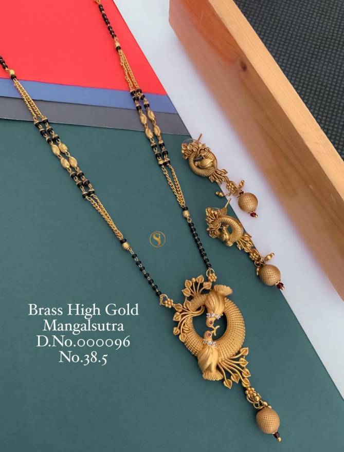Accessories Brass High Gold Plated Mangalsutra Set 5 Catalog
